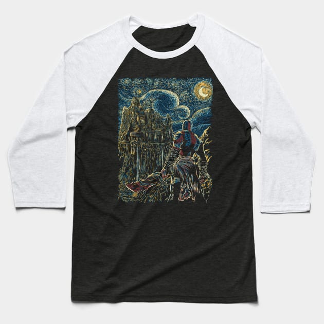 Starry Olympus Baseball T-Shirt by ddjvigo